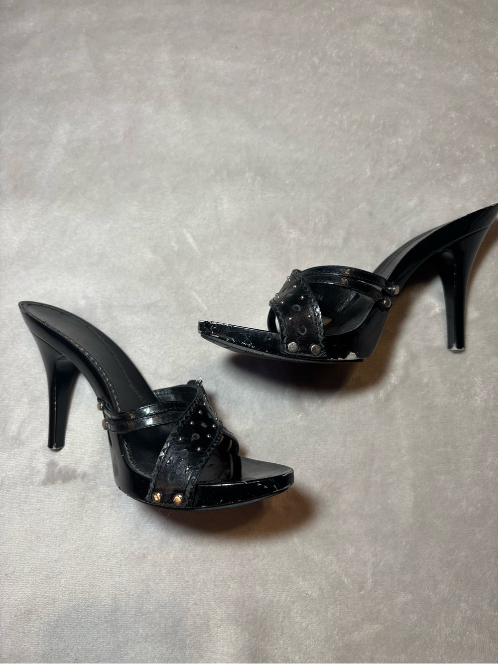 Christian Dior Spring 2004 Vintage Black Logo Heels - Picture 6 of 7